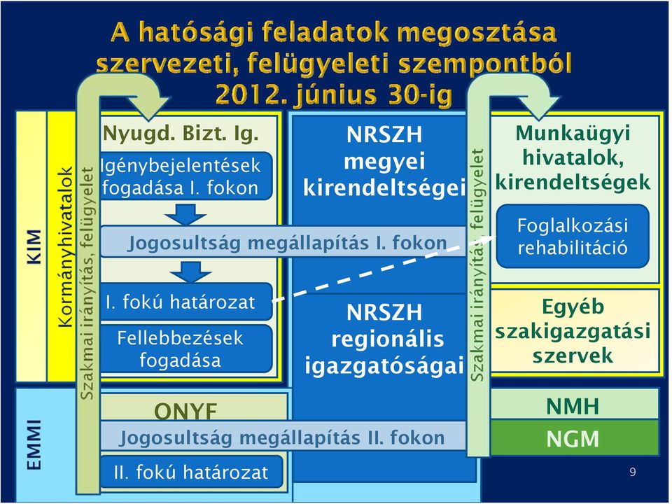 megállapítás I. fokon Foglalkozási rehabilitáció I.