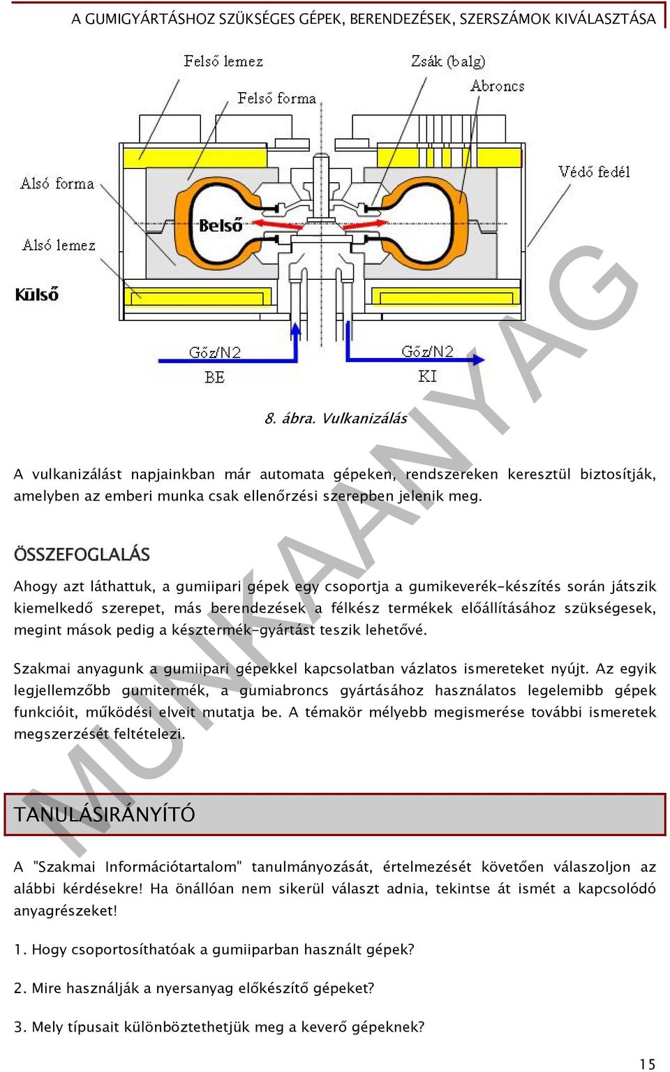 mások pedig a késztermék-gyártást teszik lehetővé. Szakmai anyagunk a gumiipari gépekkel kapcsolatban vázlatos ismereteket nyújt.