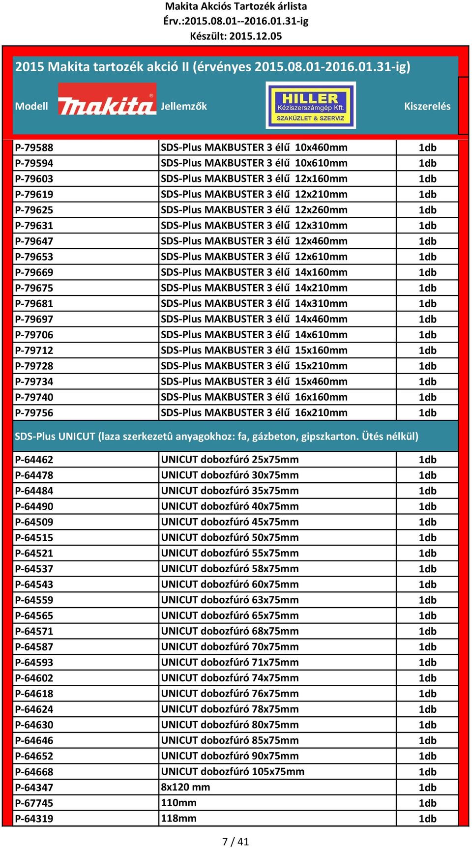 MAKBUSTER 3 élű 14x210mm P-79681 SDS-Plus MAKBUSTER 3 élű 14x310mm P-79697 SDS-Plus MAKBUSTER 3 élű 14x460mm P-79706 SDS-Plus MAKBUSTER 3 élű 14x610mm P-79712 SDS-Plus MAKBUSTER 3 élű 15x160mm