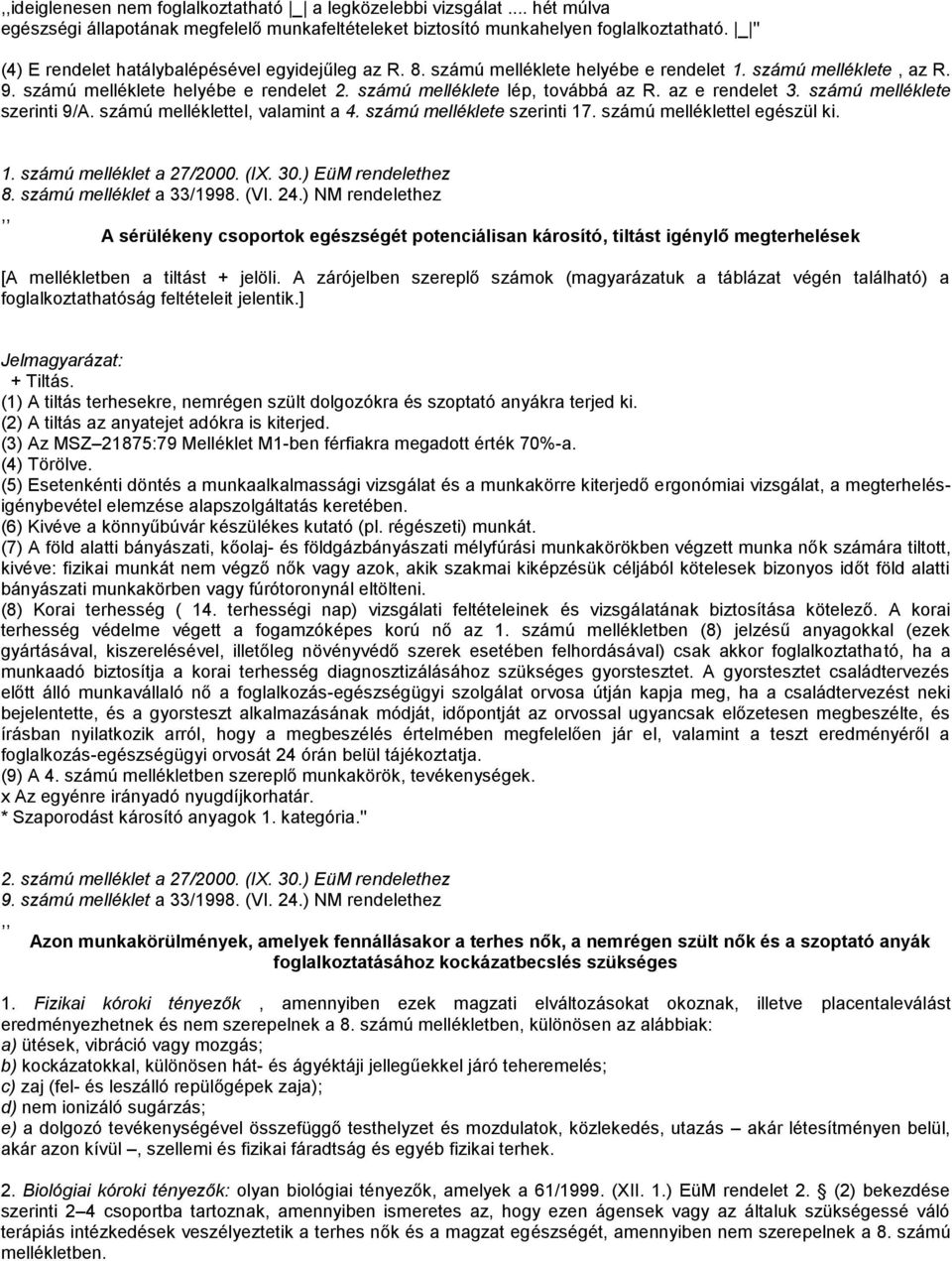 az e rendelet 3. számú melléklete szerinti 9/A. számú melléklettel, valamint a 4. számú melléklete szerinti 17. számú melléklettel egészül ki. 1. számú melléklet a 27/2000. (IX. 30.