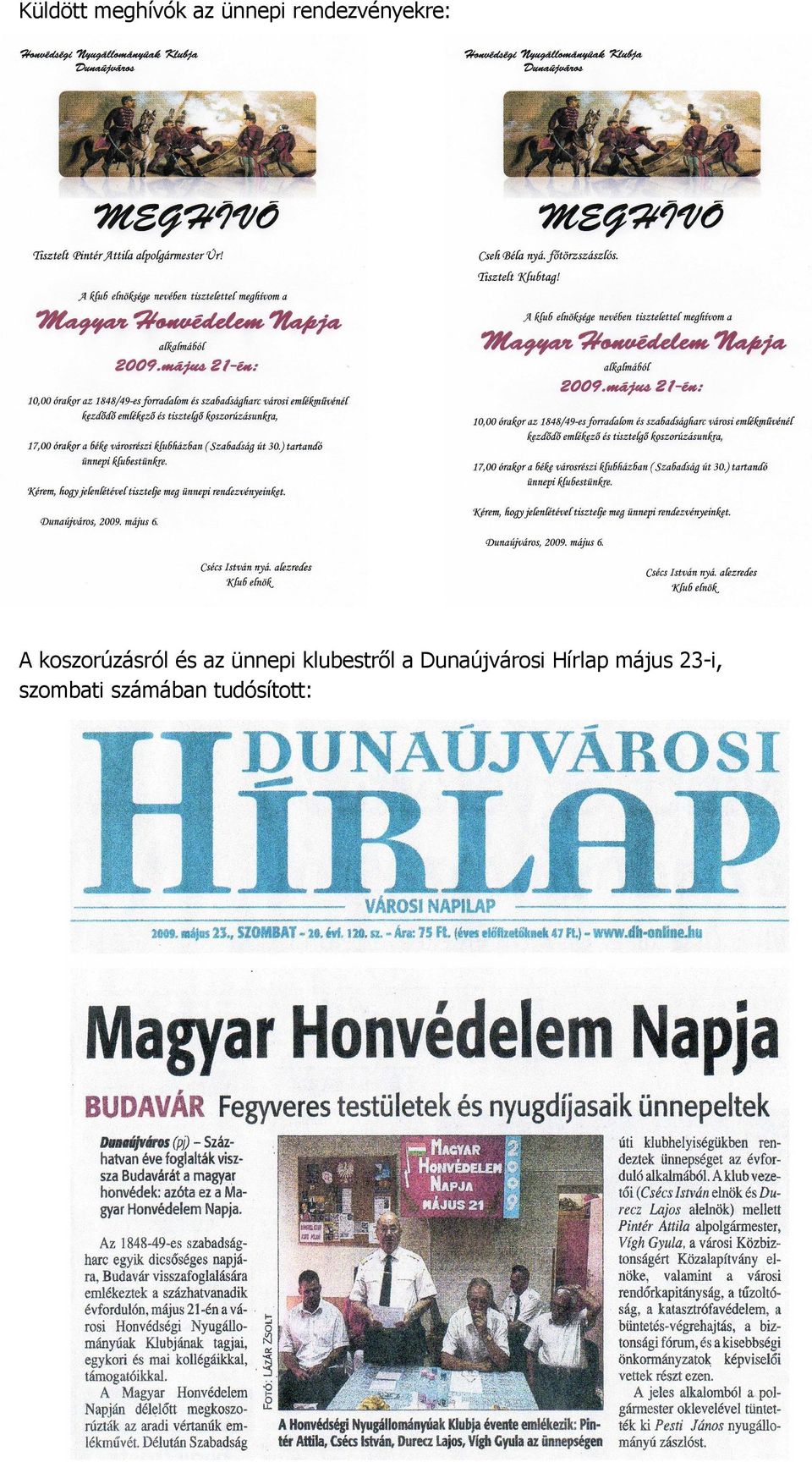 az ünnepi klubestről a Dunaújvárosi