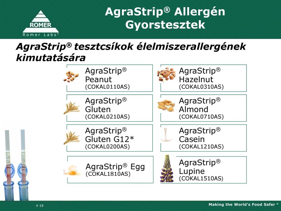 AgraStrip Gluten (COKAL0210AS) AgraStrip Gluten G12* (COKAL0200AS) AgraStrip Egg