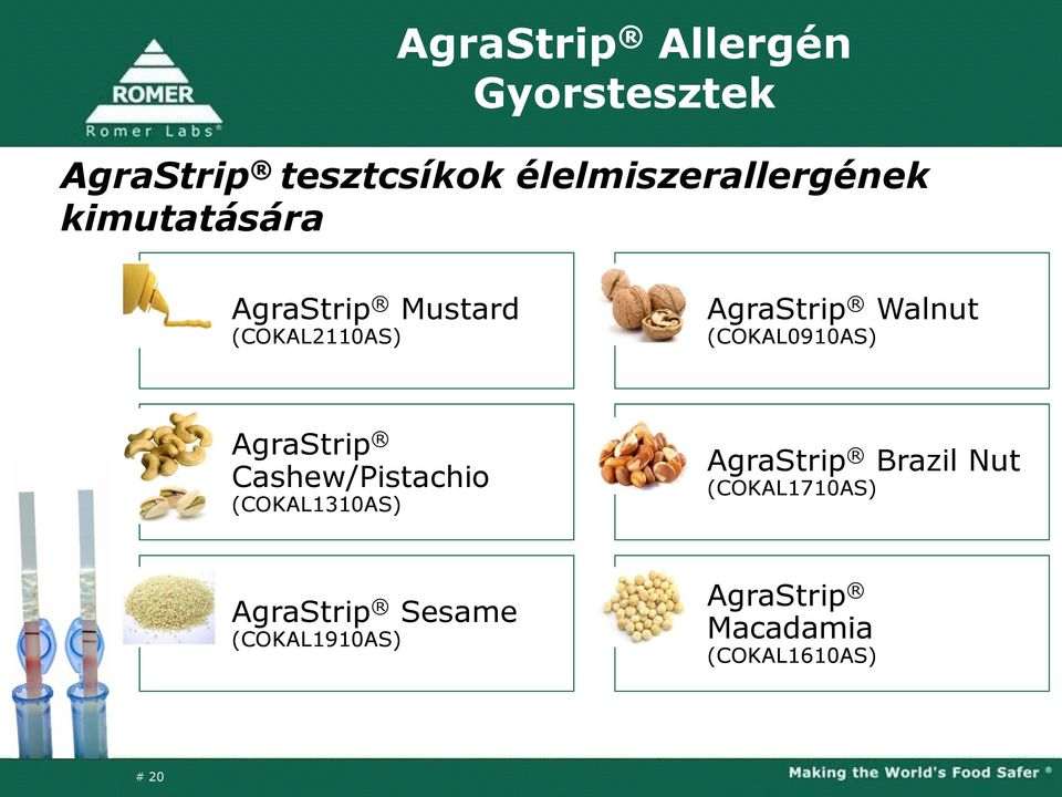 AgraStrip Walnut (COKAL0910AS) AgraStrip Cashew/Pistachio (COKAL1310AS)