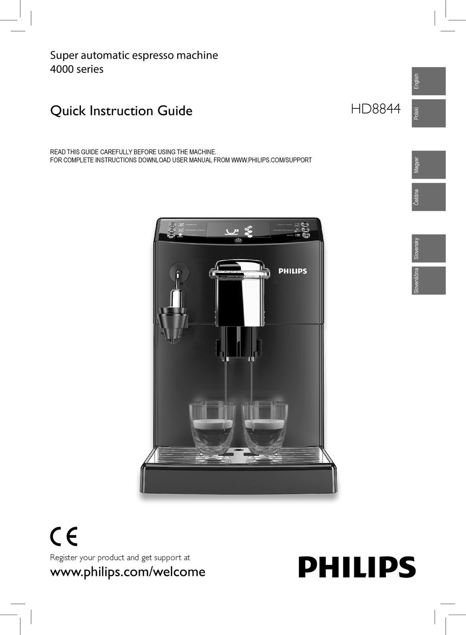 FOR COMETE INSTRUCTIONS DOWNLOAD USER MANUAL FROM WWW.PHILIPS.