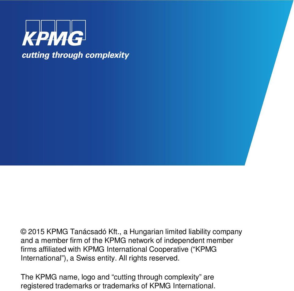 of independent member firms affiliated with KPMG International Cooperative (