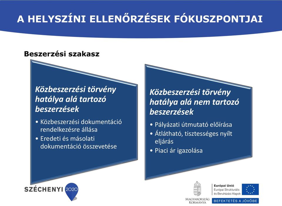 Eredeti és másolati dokumentáció összevetése Közbeszerzési törvény hatálya alá nem