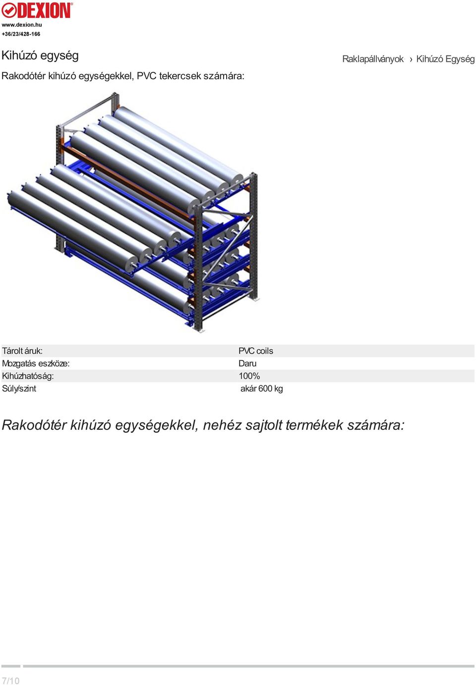 áruk: PVC coils Mozgatás eszköze: Daru 100% Súly/szint akár