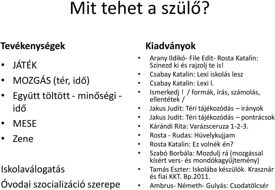 Katalin: Színezd ki és rajzolj te is! Csabay Katalin: Lexi iskolás lesz Csabay Katalin: Lexi l. Ismerkedj!