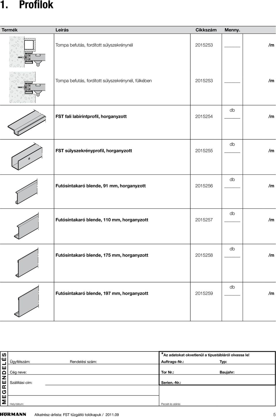 blende, 91 mm, horganyzott 2015256 /m Futósíntakaró blende, 110 mm, horganyzott 2015257 /m Futósíntakaró blende, 175 mm,