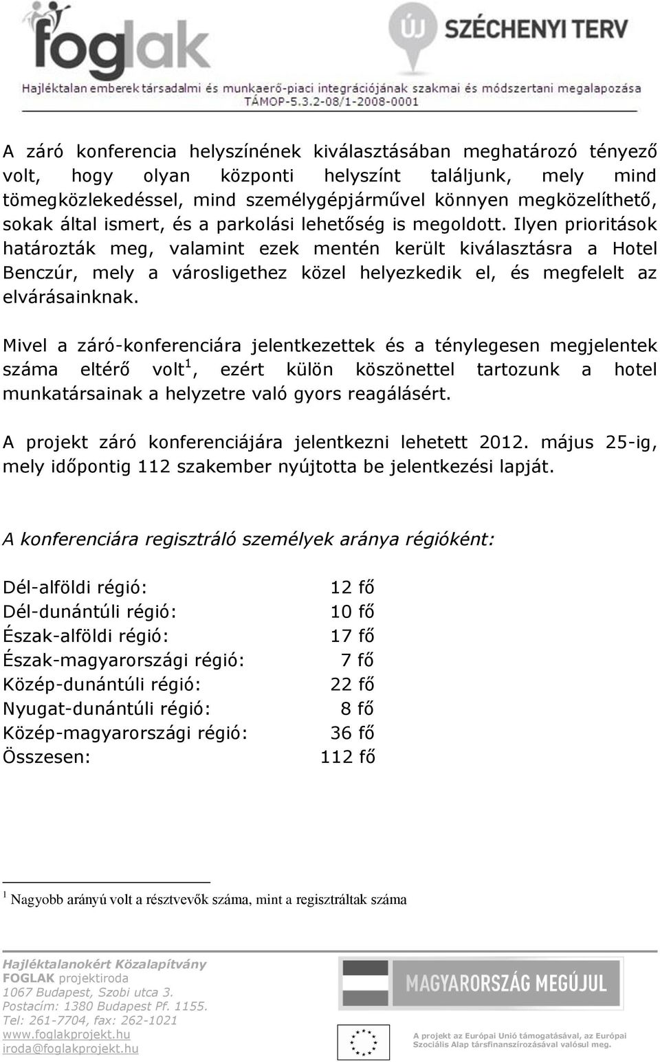 Ilyen prioritások határozták meg, valamint ezek mentén került kiválasztásra a Hotel Benczúr, mely a városligethez közel helyezkedik el, és megfelelt az elvárásainknak.