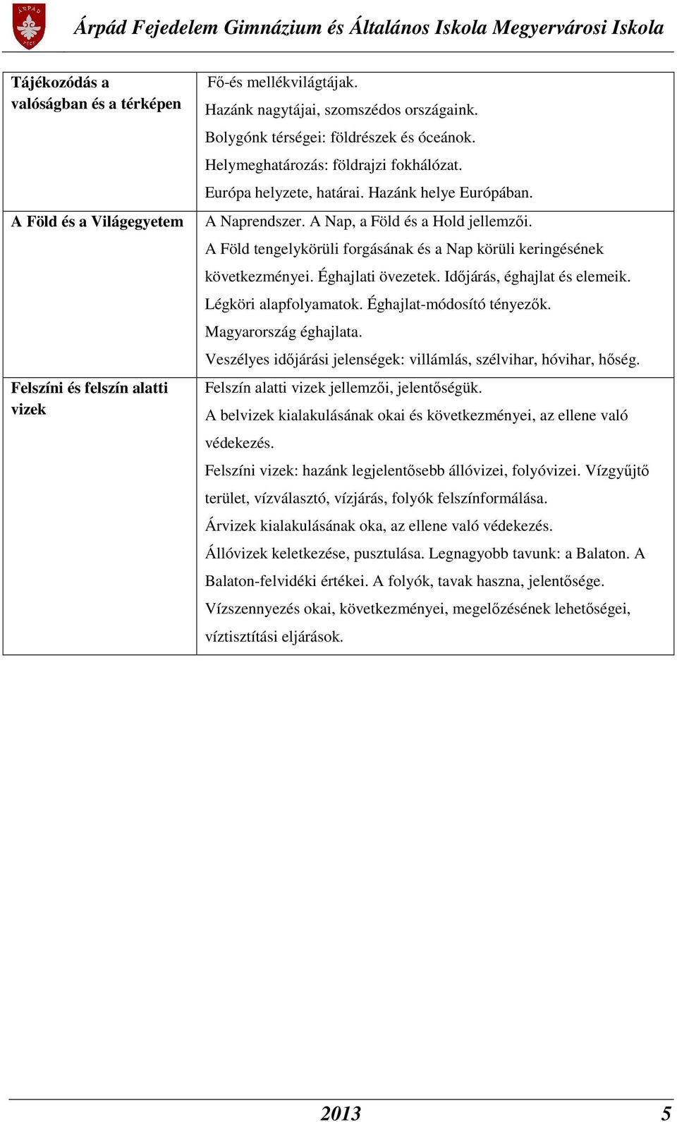 A Föld tengelykörüli forgásának és a Nap körüli keringésének következményei. Éghajlati övezetek. Időjárás, éghajlat és elemeik. Légköri alapfolyamatok. Éghajlat-módosító tényezők.