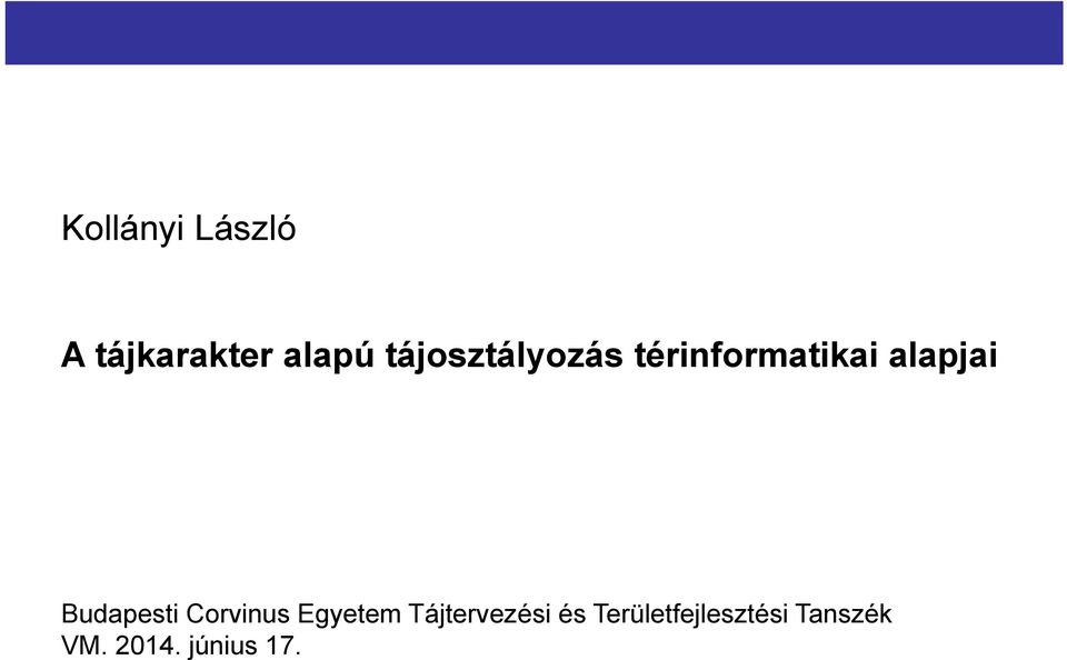 Budapesti Corvinus Egyetem Tájtervezési