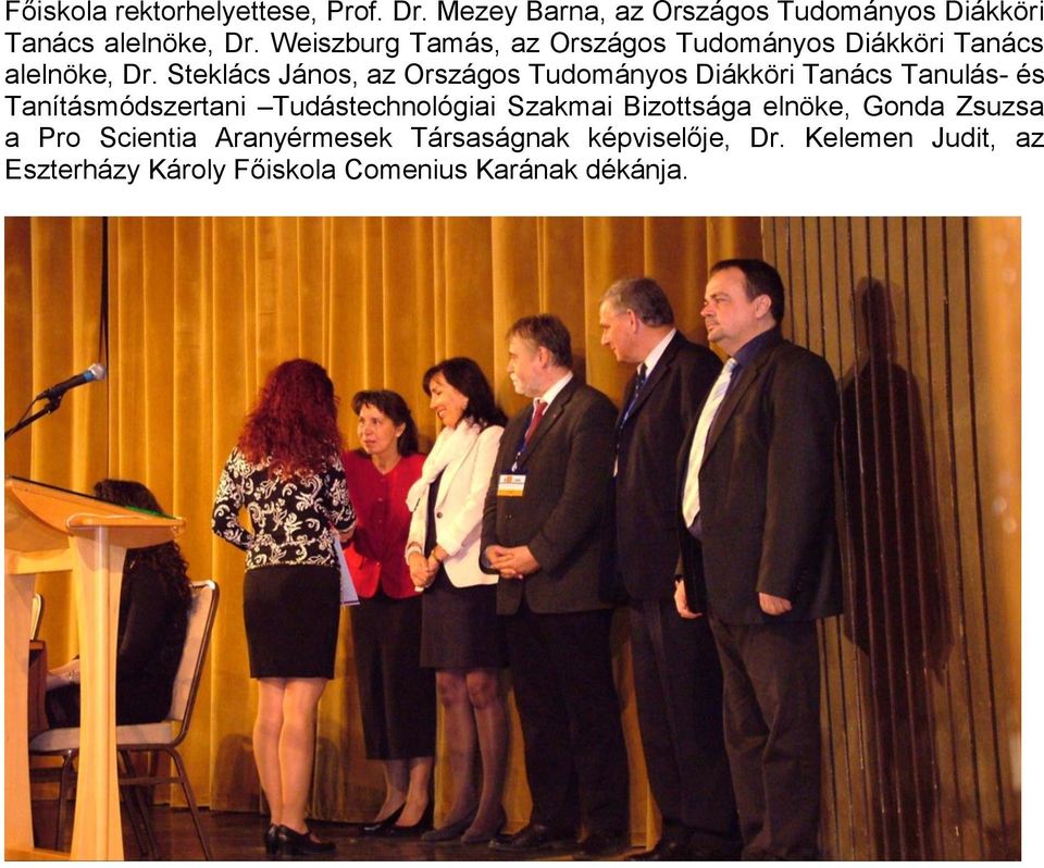 Steklács János, az Országos Tudományos Diákköri Tanács Tanulás- és Tanításmódszertani Tudástechnológiai