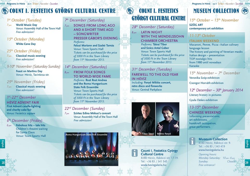 th November (Friday) pm Classical music evening Free admission!