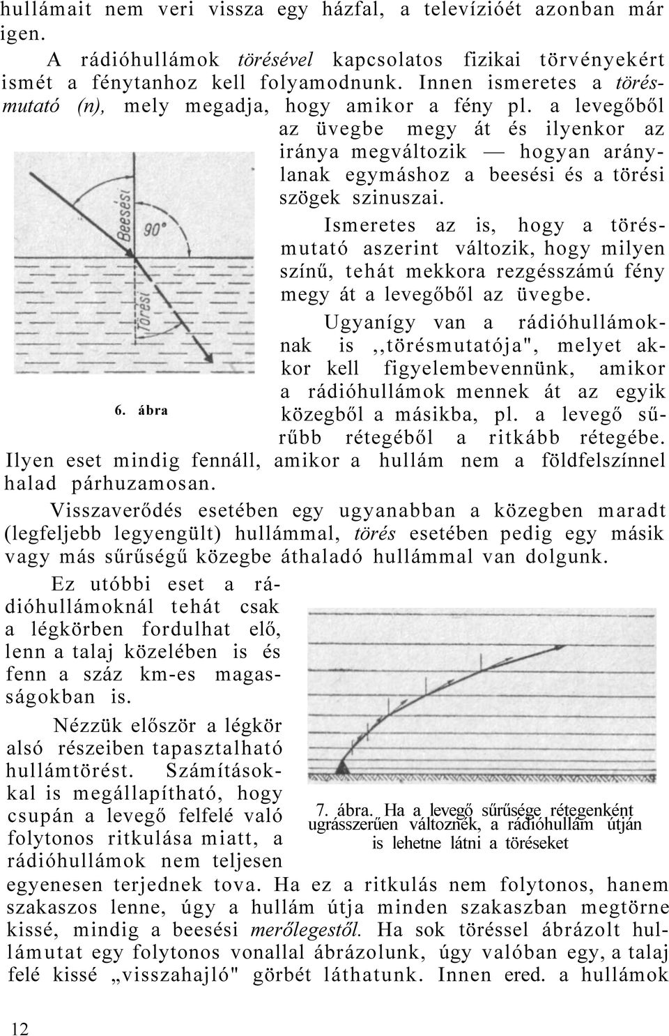 a levegőből az üvegbe megy át és ilyenkor az iránya megváltozik hogyan aránylanak egymáshoz a beesési és a törési szögek szinuszai.