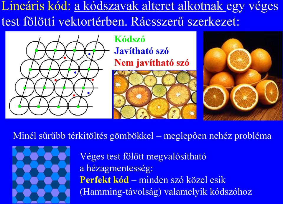 térkitöltés gömbökkel meglepően nehéz probléma Véges test fölött megvalósítható