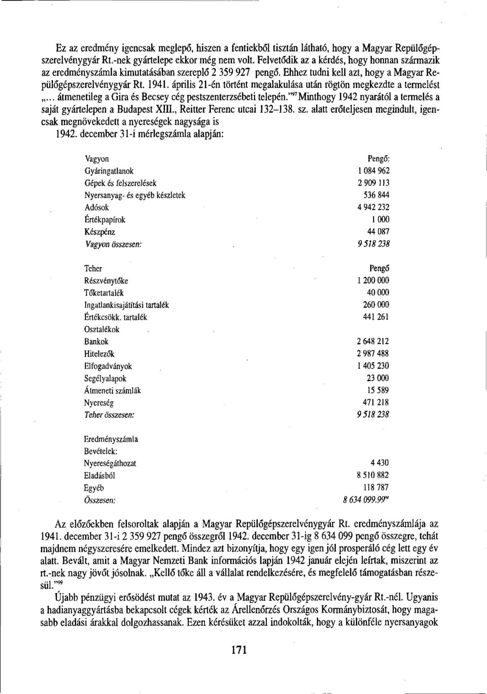 április 21-én történt megalakulása után rögtön megkezdte a termelést... átmenetileg a Gira és Becsey cég pestszenterzsébeti telepén.