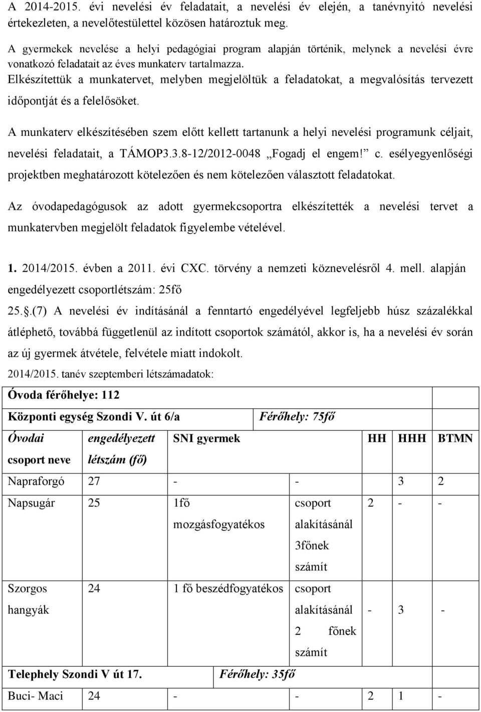 Elkészítettük a munkatervet, melyben megjelöltük a feladatokat, a megvalósítás tervezett időpontját és a felelősöket.