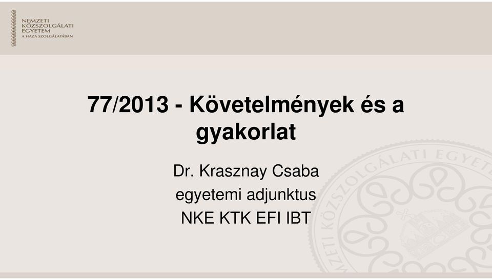 gyakorlat Dr.