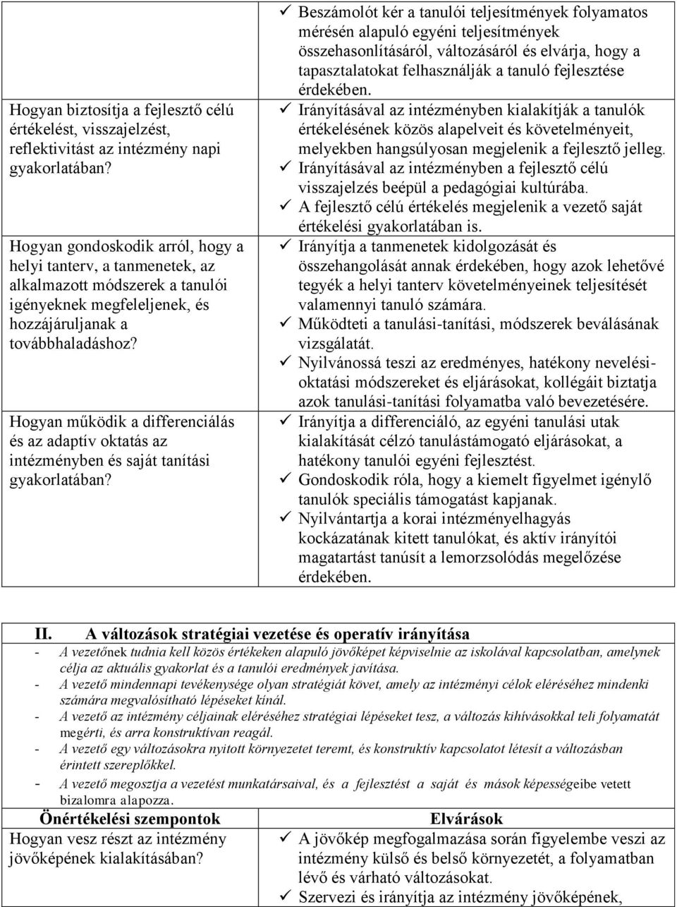 Hogyan működik a differenciálás és az adaptív oktatás az intézményben és saját tanítási gyakorlatában?