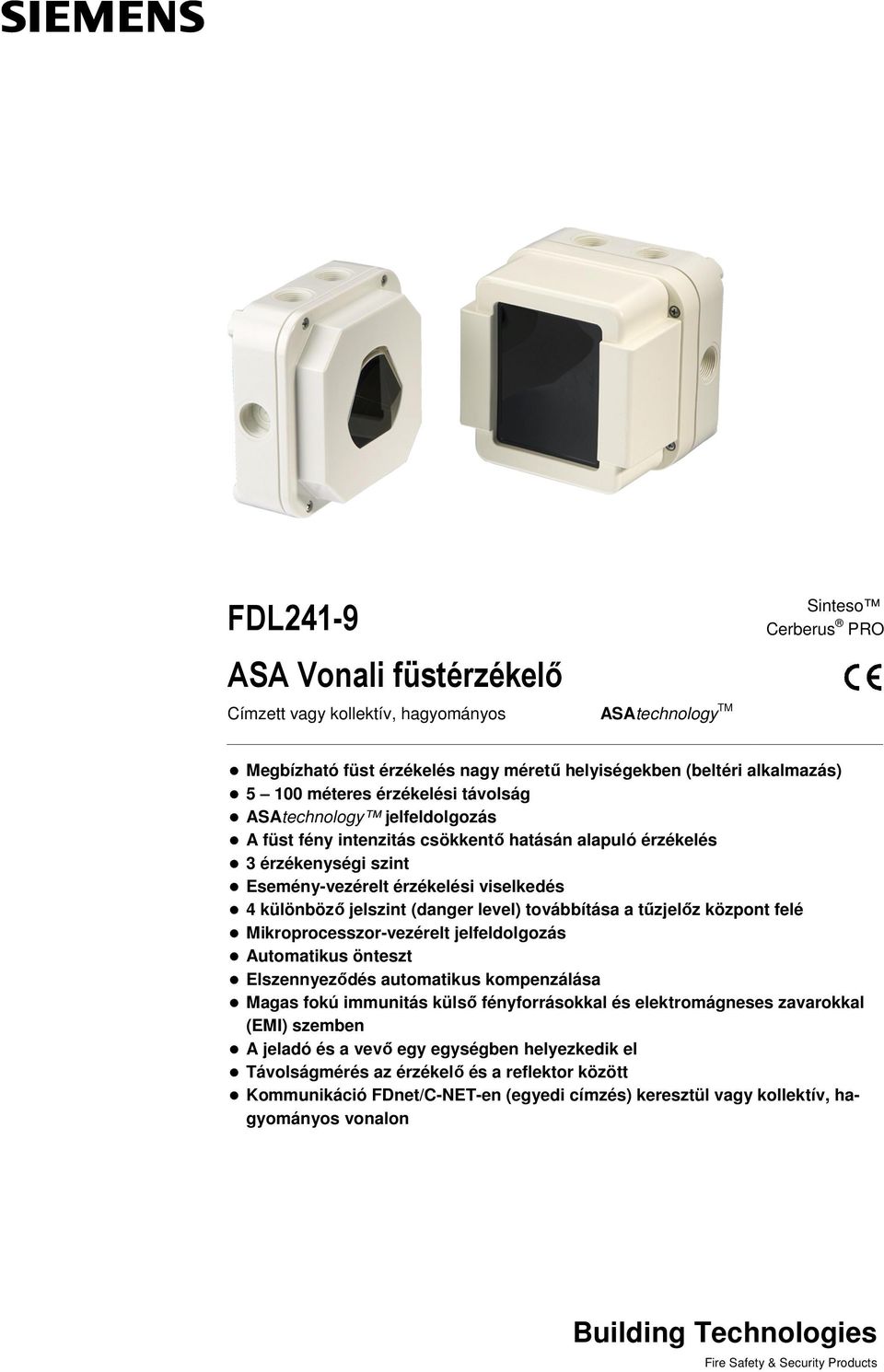 FDL241-9 ASA Vonali füstérzékelő Címzett vagy kollektív, hagyományos  ASAtechnology TM - PDF Free Download