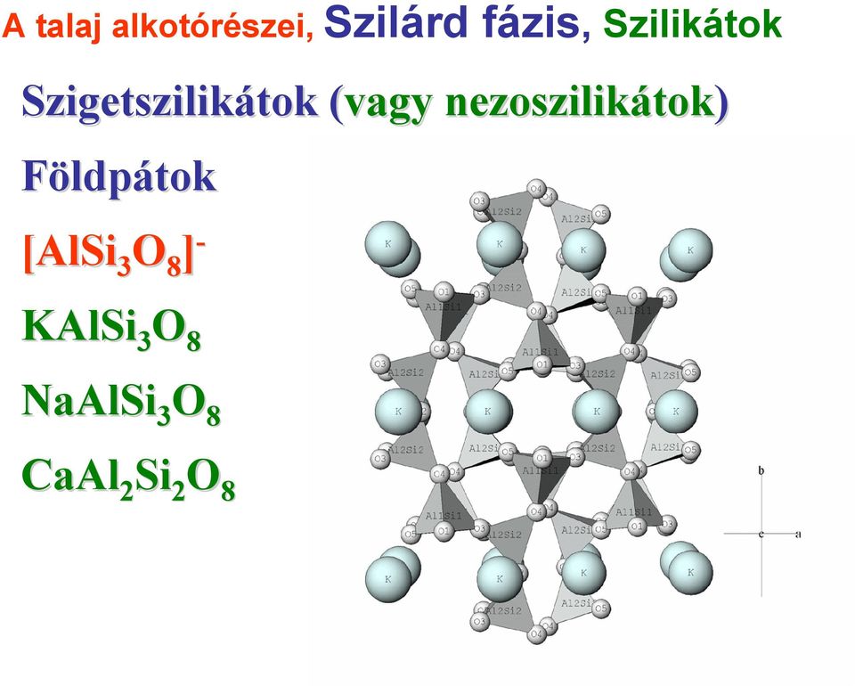 nezoszilikátok tok) Földpátok [AlSi 3 O