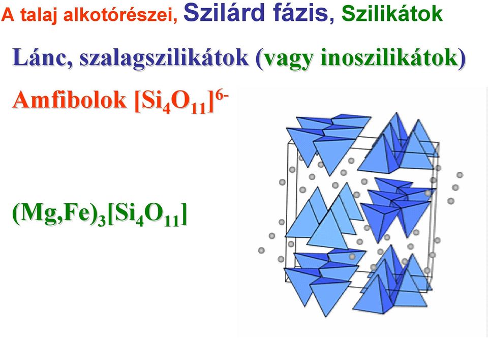 (vagy( inoszilikátok tok) Amfibolok