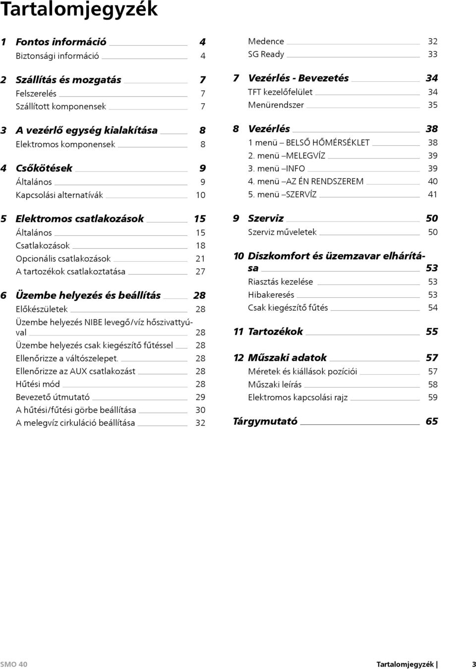 menü INFO 4. menü AZ ÉN RENDSZEREM 5.