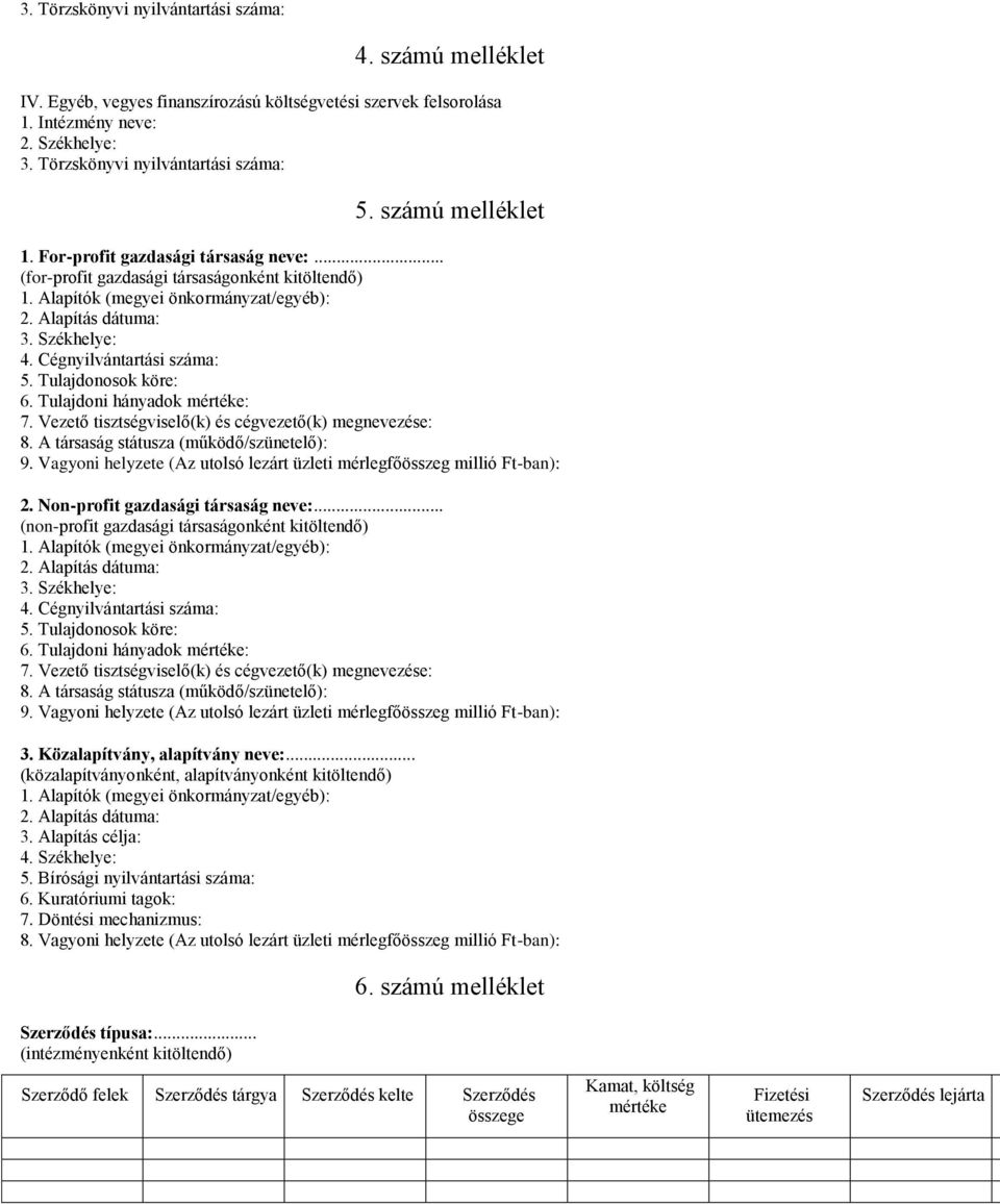 Cégnyilvántartási száma: 5. Tulajdonosok köre: 6. Tulajdoni hányadok mértéke: 7. Vezető tisztségviselő(k) és cégvezető(k) megnevezése: 8. A társaság státusza (működő/szünetelő): 9.