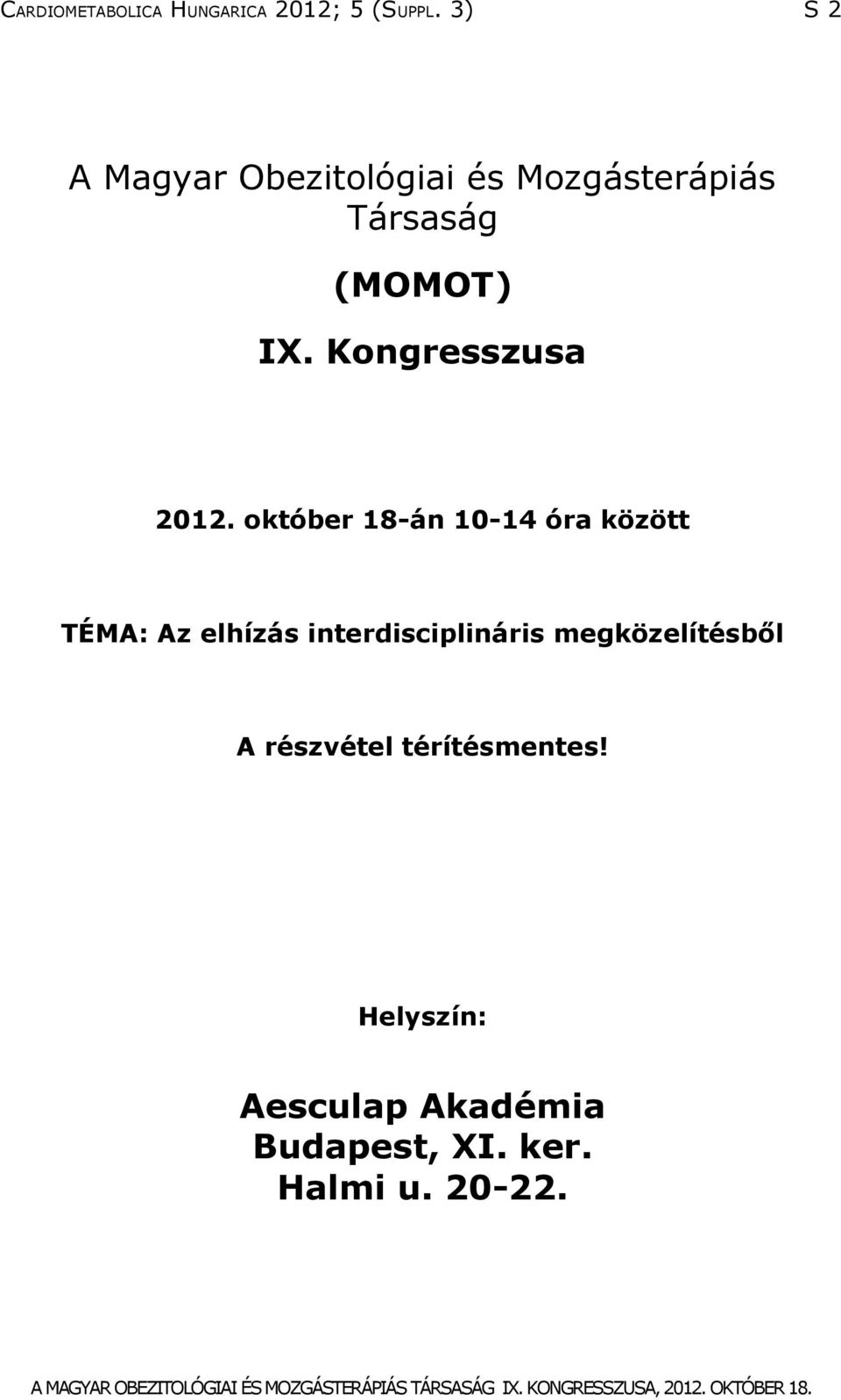 Kongresszusa 2012.