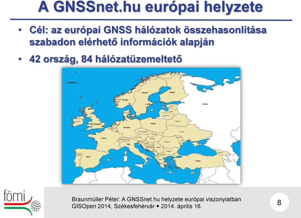 GNSS hálózatok összehasonlítása