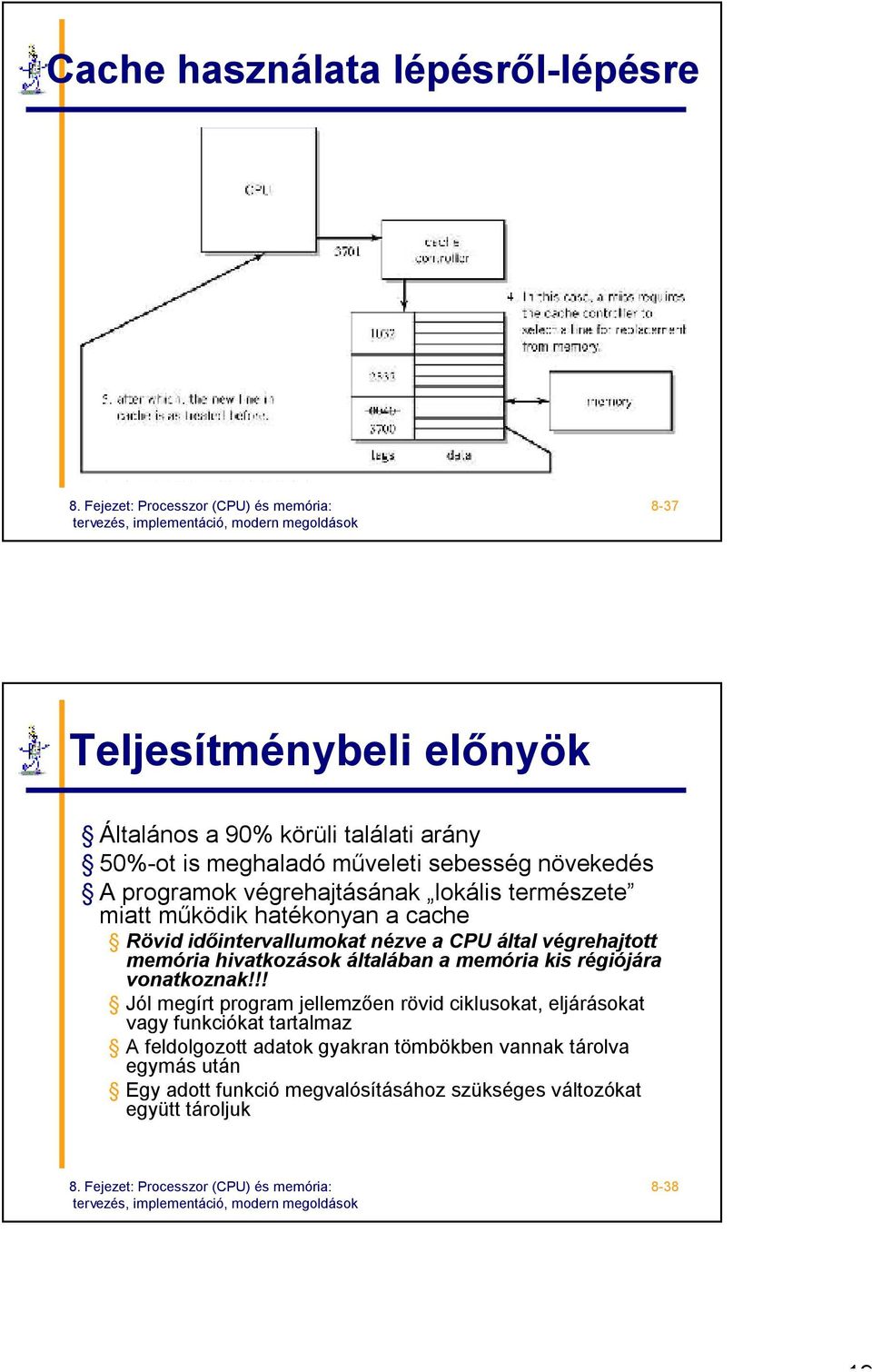 memória hivatkozások általában a memória kis régiójára vonatkoznak!