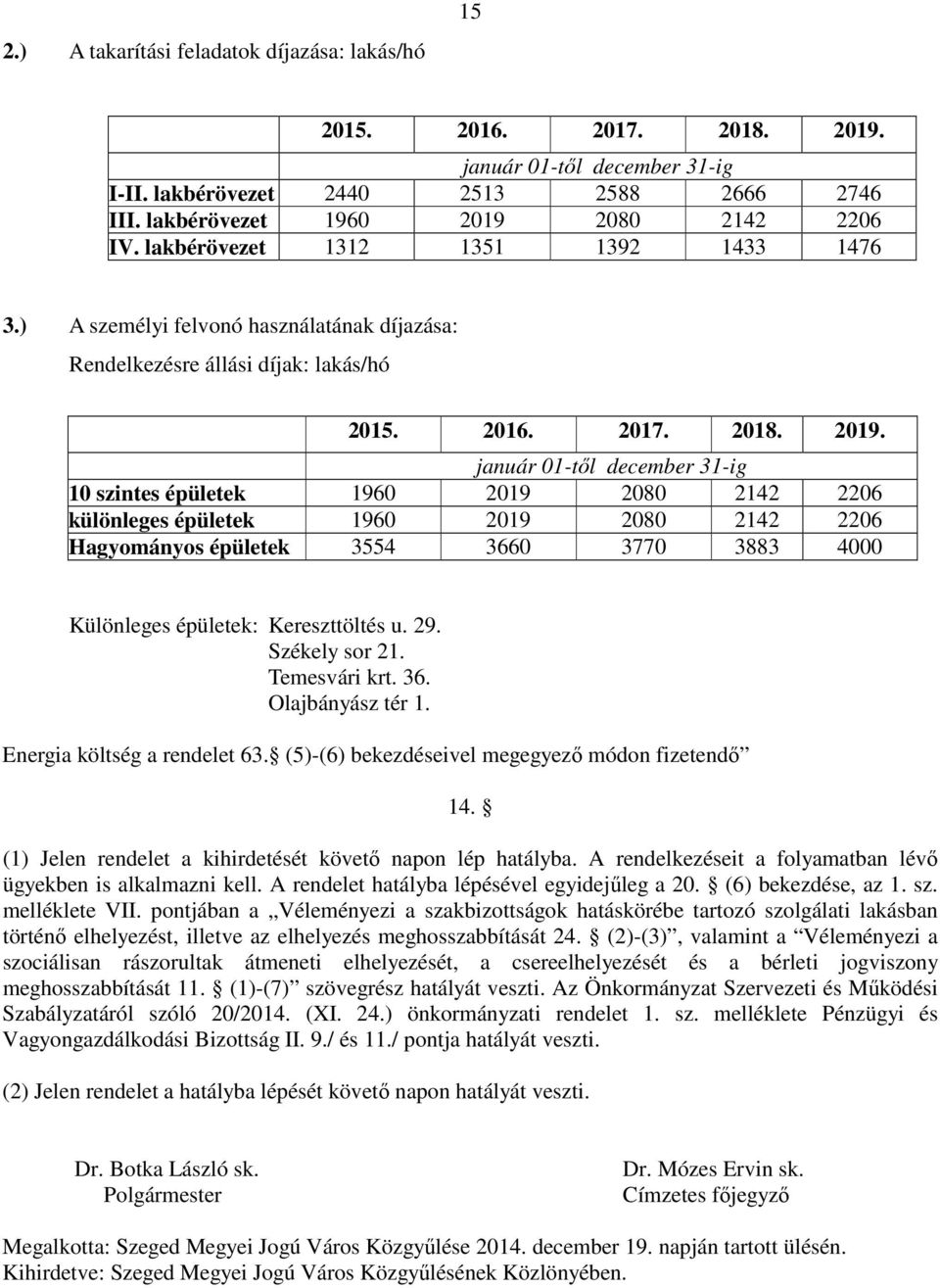 10 szintes épületek 1960 2019 2080 2142 2206 különleges épületek 1960 2019 2080 2142 2206 Hagyományos épületek 3554 3660 3770 3883 4000 Különleges épületek: Kereszttöltés u. 29. Székely sor 21.