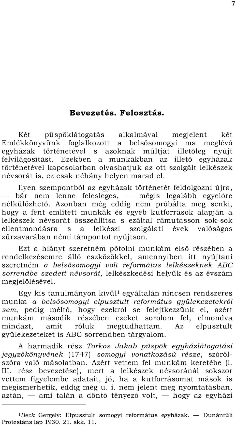 A BELSŐSOMOGYI REF. EGYHÁZMEGYE TÖRTÉNETE. - PDF Free Download