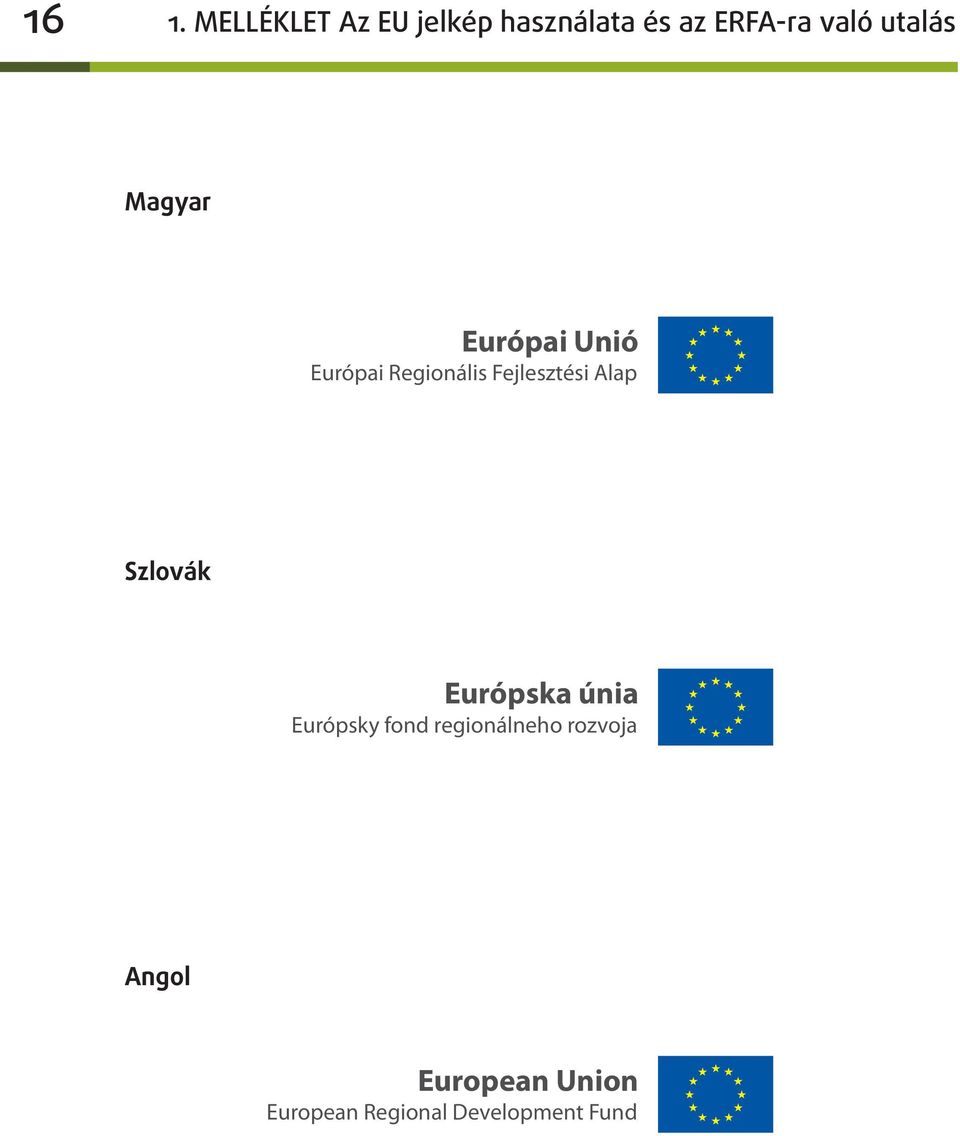 Alap Szlovák Európska únia Európsky fond regionálneho