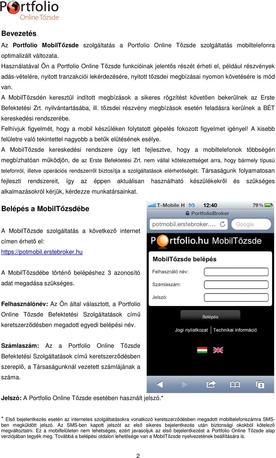 Portfolio MobilTőzsde felhasználói kézikönyv - PDF Ingyenes letöltés