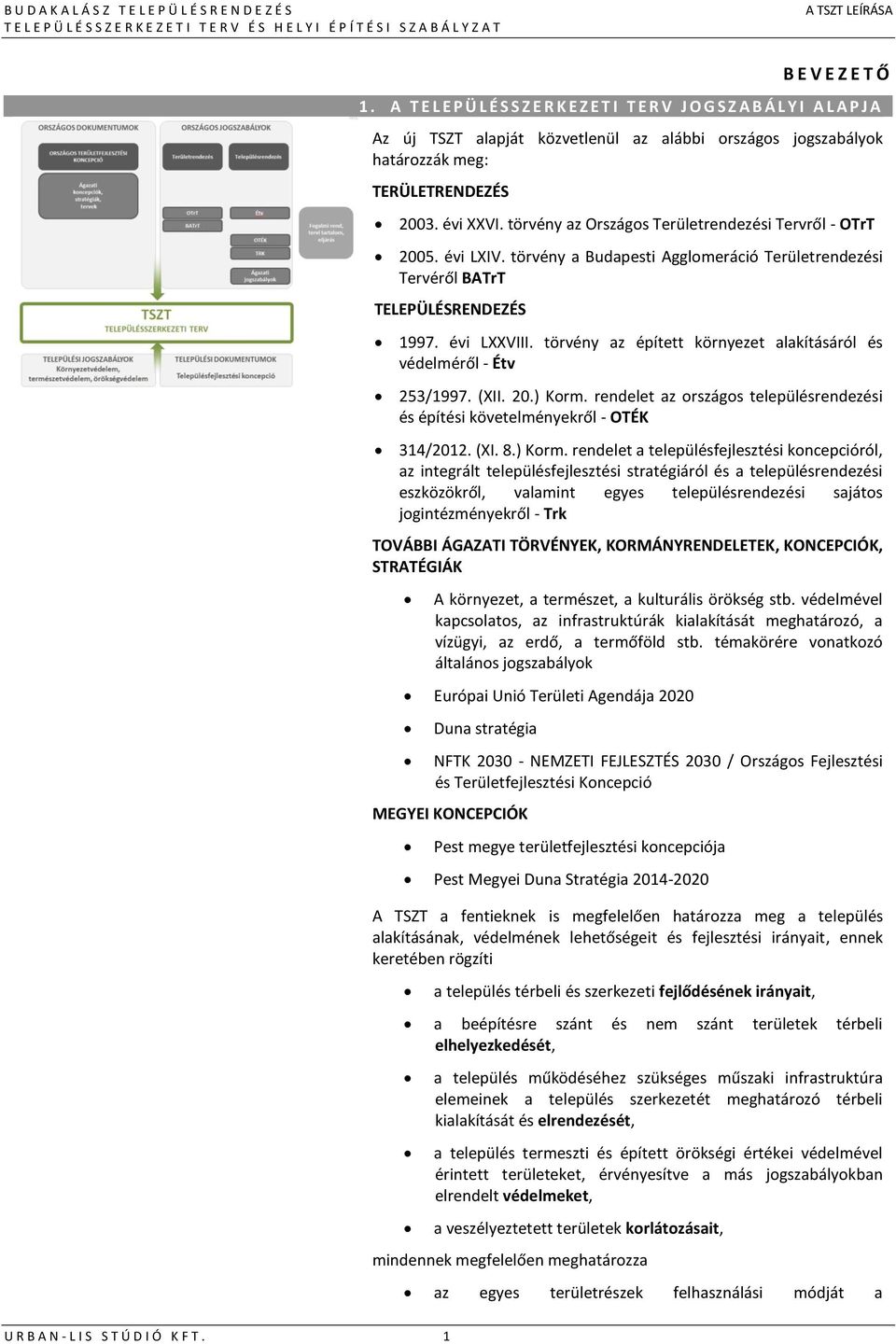 törvény az Országos Területrendezési Tervről - OTrT 2005. évi LXIV. törvény a Budapesti Agglomeráció Területrendezési Tervéről BATrT TELEPÜLÉSRENDEZÉS 1997. évi LXXVIII.