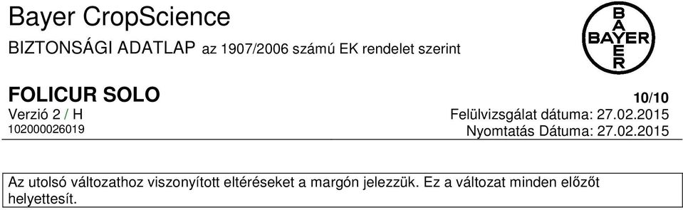 eltéréseket a margón jelezzük.
