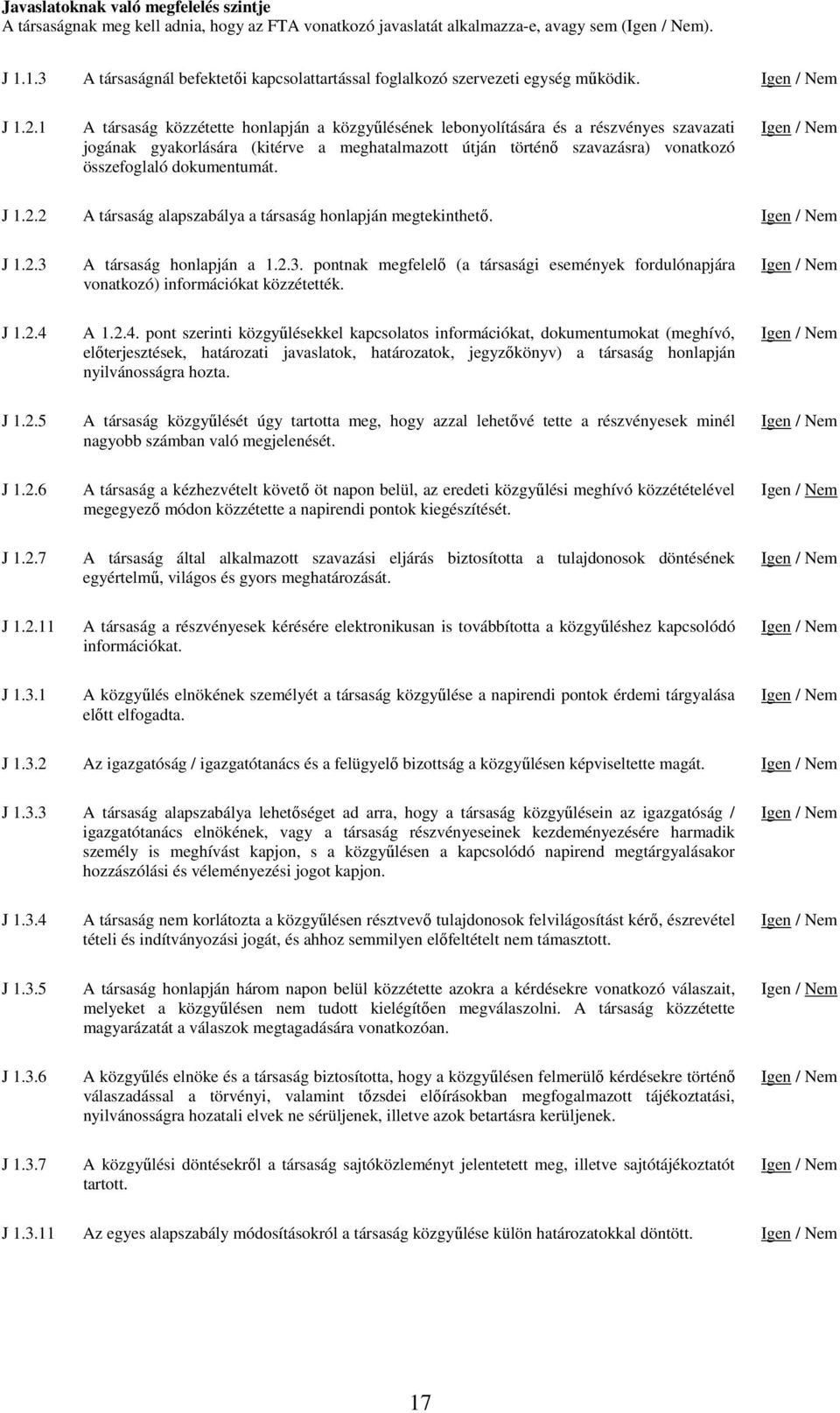 1 A társaság közzétette honlapján a közgyűlésének lebonyolítására és a részvényes szavazati jogának gyakorlására (kitérve a meghatalmazott útján történő szavazásra) vonatkozó összefoglaló