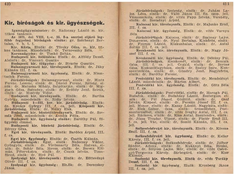 Alelnllk : dr VIncenti Gusztáv Budapesti kir: főügyész : dr Strache Gusztáv Balassagyarmati kir törvényszék Elnllk: dr Jáky Kálmán III r cs Balassagyarmati kir ügyészség ElnIlk : dr Niemtschlk Ferenc