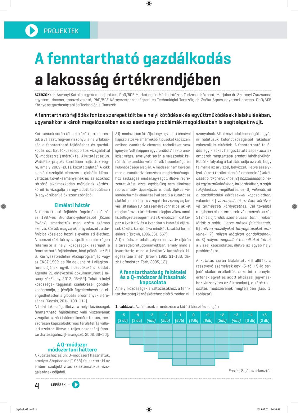 Zsóka Ágnes egyetemi docens, PhD/BCE Környezetgazdaságtani és Technológiai Tanszék A fenntartható fejlődés fontos szerepet tölt be a helyi kötődések és együttműködések kialakulásában, ugyanakkor a