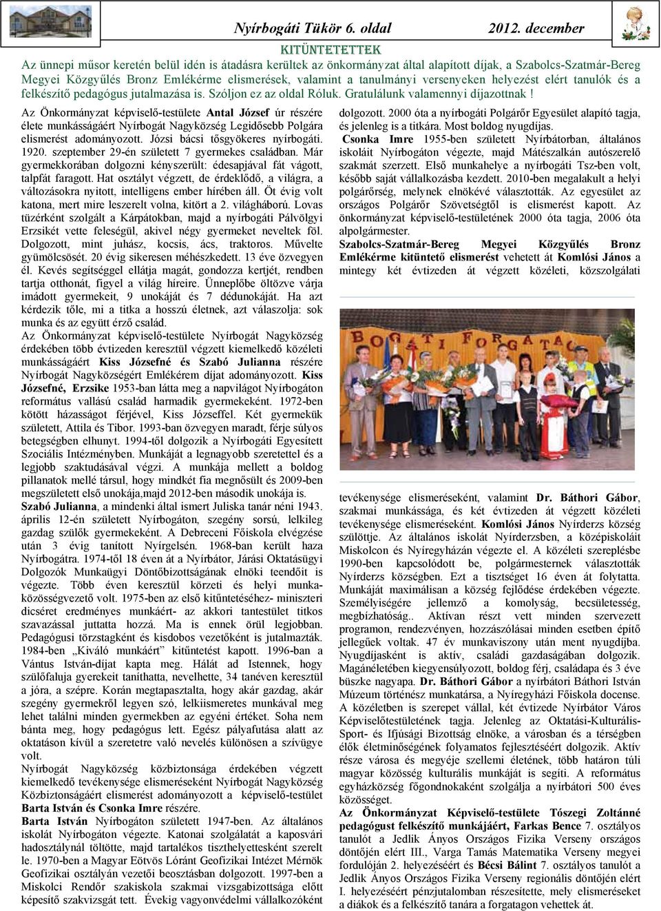 Nyírbogáti Tükör 2. oldal december - PDF Ingyenes letöltés