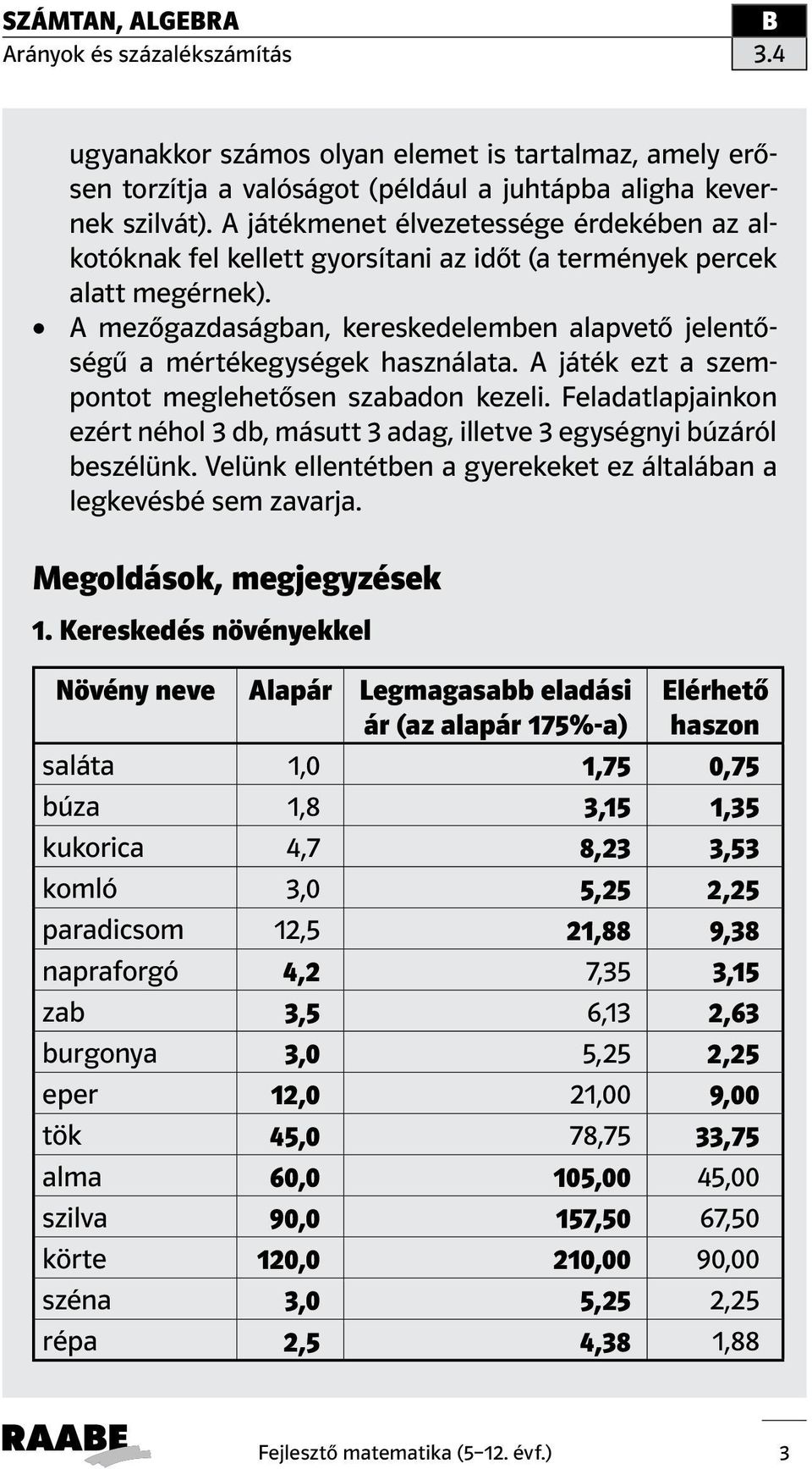 A mezőgazdaságban, kereskedelemben alapvető jelentőségű a mértékegységek használata. A játék ezt a szempontot meglehetősen szabadon kezeli.