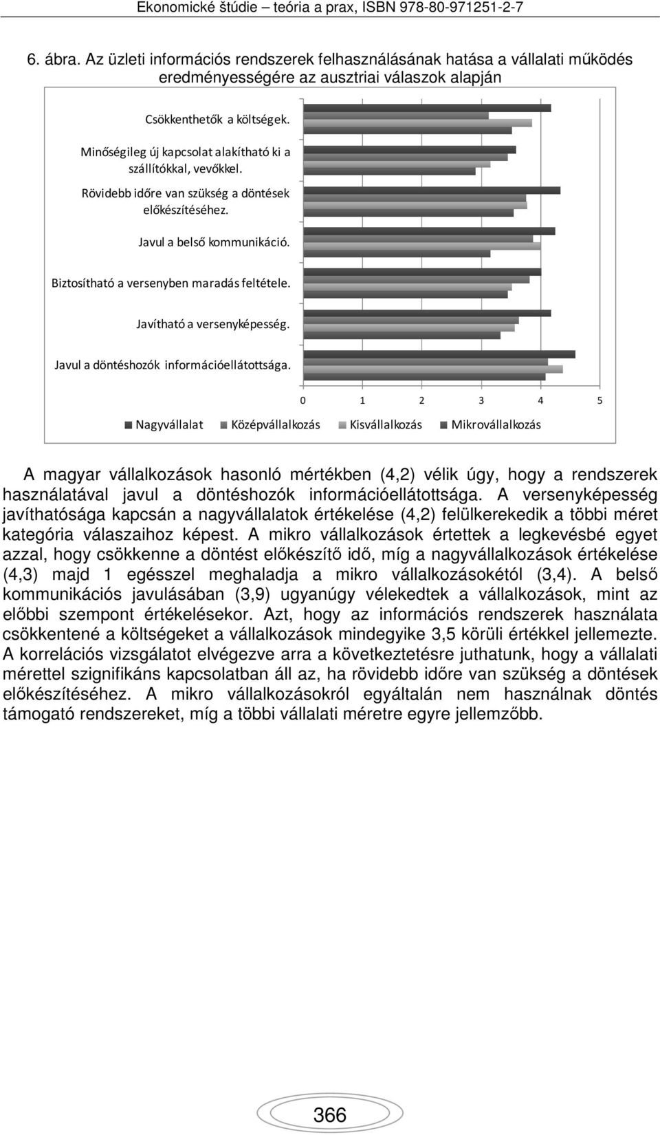 Javítható a versenyképesség. Javul a döntéshozók információellátottsága.