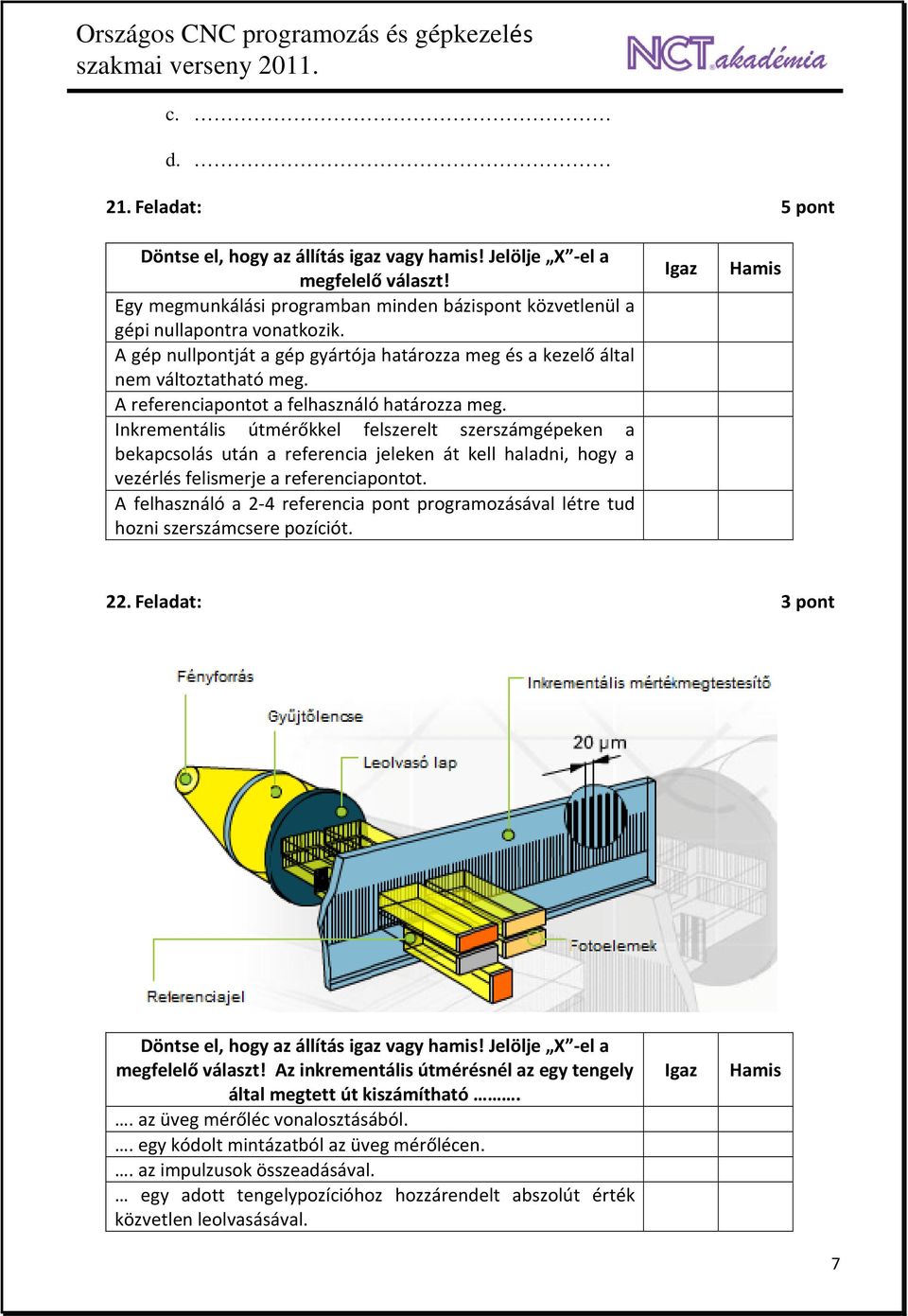 Inkrementális útmérőkkel felszerelt szerszámgépeken a bekapcsolás után a referencia jeleken át kell haladni, hogy a vezérlés felismerje a referenciapontot.