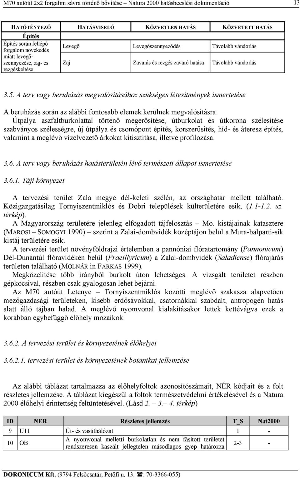 A terv vagy beruházás megvalósításához szükséges létesítmények ismertetése A beruházás során az alábbi fontosabb elemek kerülnek megvalósításra: Útpálya aszfaltburkolattal történő megerősítése,