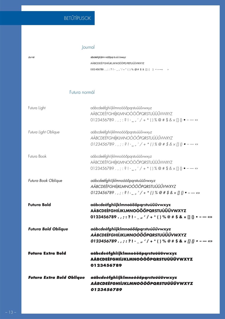 , ; :?! - _ / + * ( ) % @ # $ & [] {} Futura Book Oblique 0123456789., ; :?! - _ / + * ( ) % @ # $ & [] {} Futura Bold 0123456789., ; :?! - _ / + * ( ) % @ # $ & [] {} Futura Bold Oblique 0123456789.