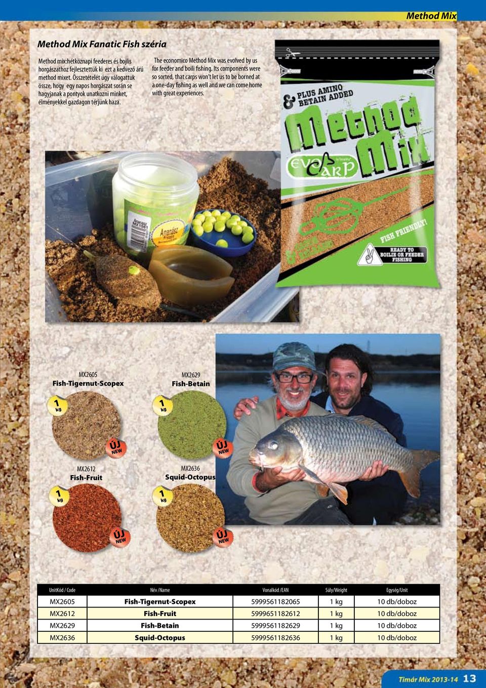The economico Method Mix was evolved by us for feeder and boili fishing.