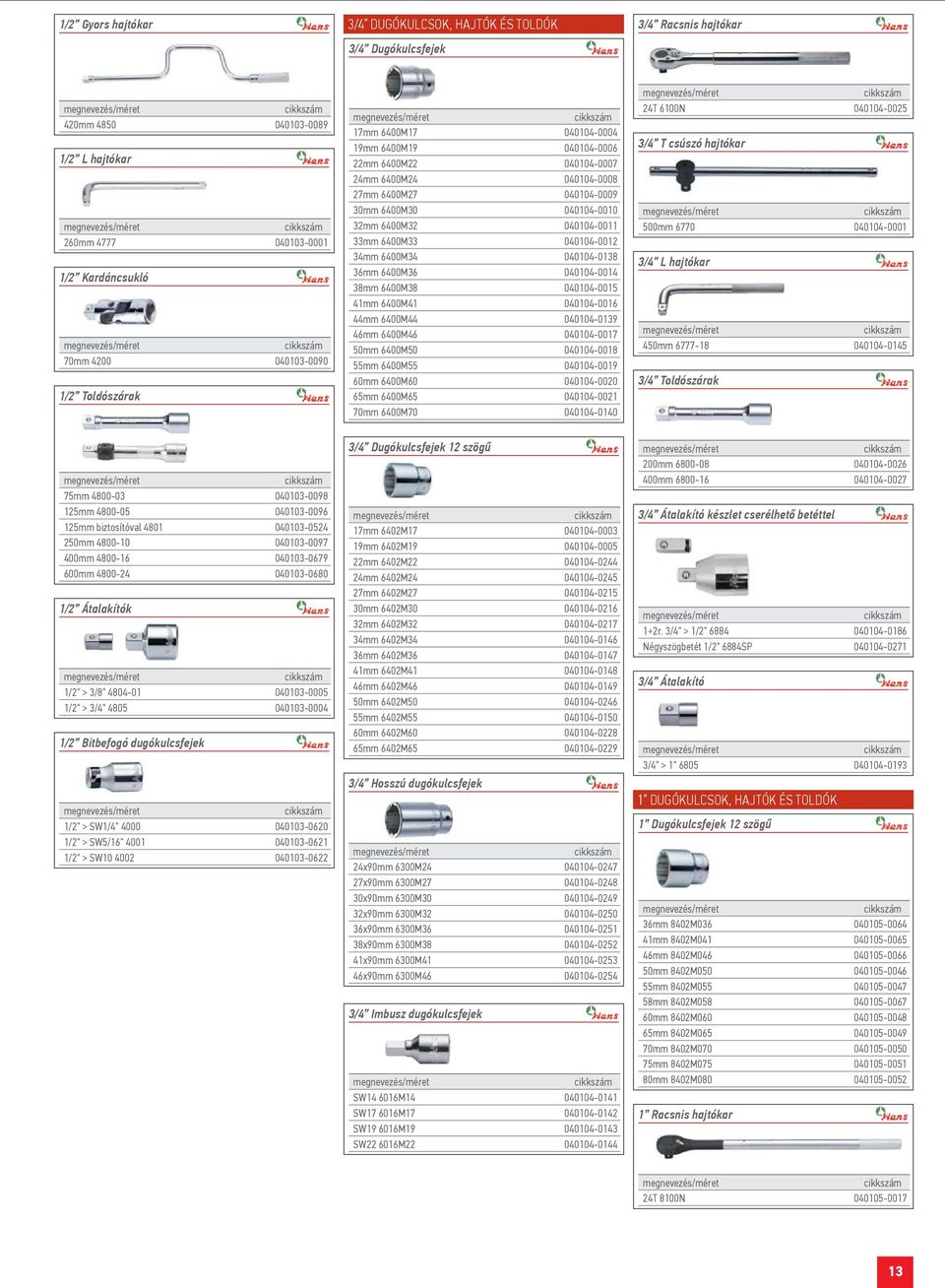 040104-0012 34mm 6400M34 040104-0138 36mm 6400M36 040104-0014 38mm 6400M38 040104-0015 41mm 6400M41 040104-0016 44mm 6400M44 040104-0139 46mm 6400M46 040104-0017 50mm 6400M50 040104-0018 55mm 6400M55