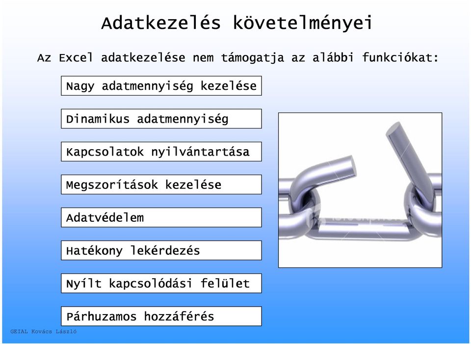 nyilvántart ntartása Megszorítások sok kezelése Adatvédelem delem Hatékony